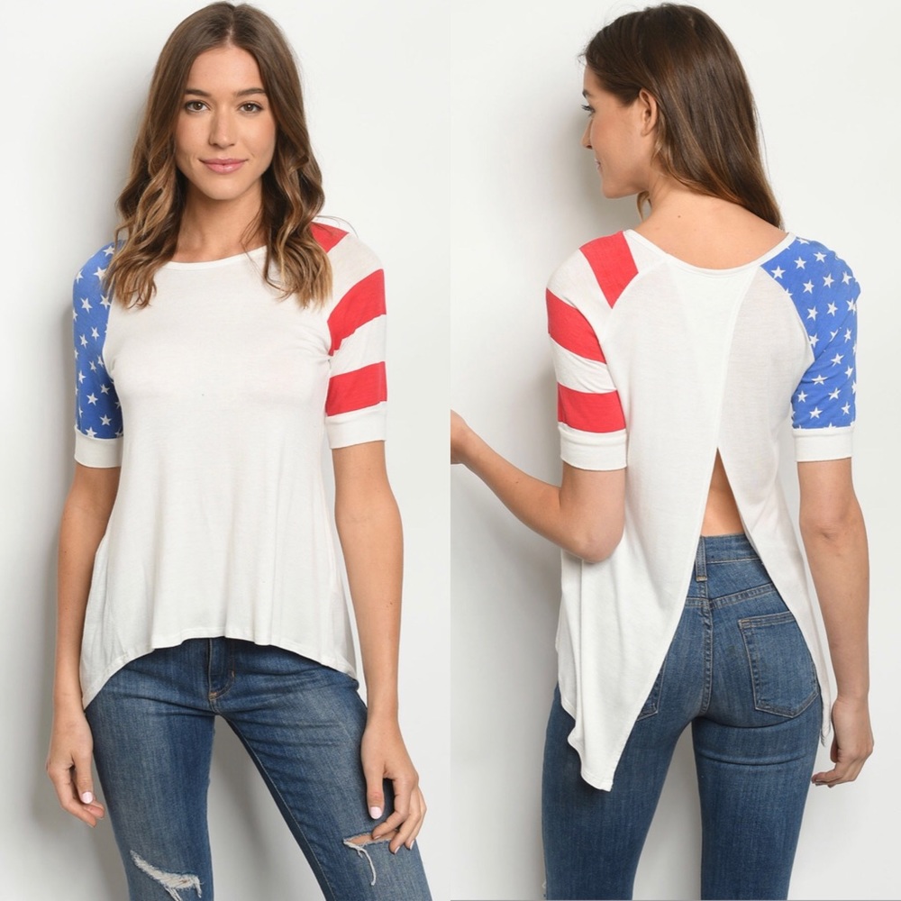 Flag Print Top